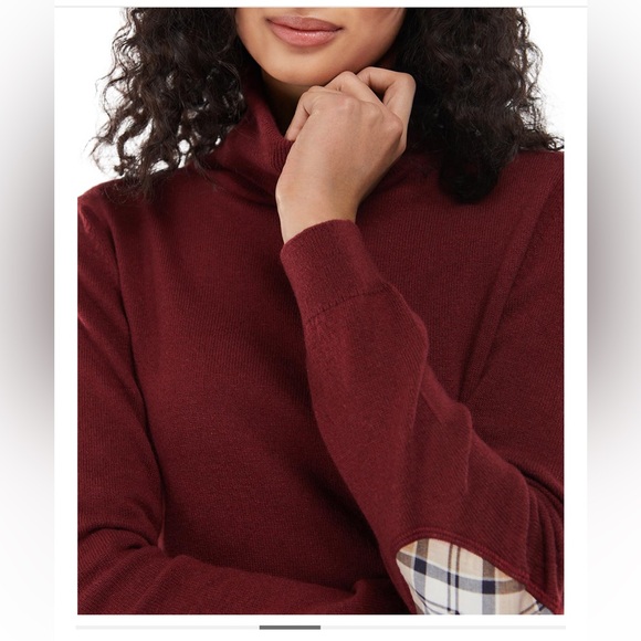NWT: BARBOUR PENDLE ROLL COLLAR SWEATER - BURGUNDY, Size 6 (USA) - Picture 4 of 12